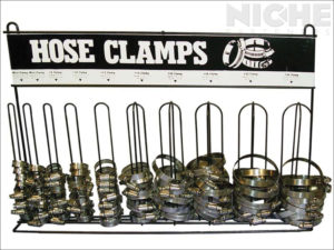 HOSE CLAMP ASSORTMENT WITH RACK